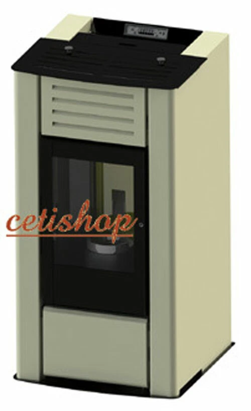STUFA A PELLET ANSELMO COLA TERMO PERLA 13 KW AVORIO TERMOSTUFA IDRO - Immagine 1 di 1