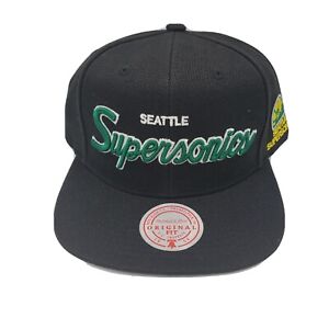 Seattle Super Sonics NBA Snapshot Mitchell & Ness Black Snapback Cap Hat