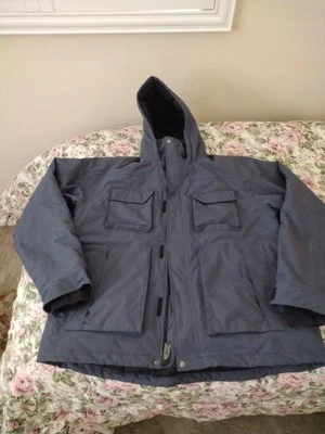 Duluth Trading Men's Large Tall Whaleback Waterproof Jacket Grey W/ Thinsulate - Image 1 of 4