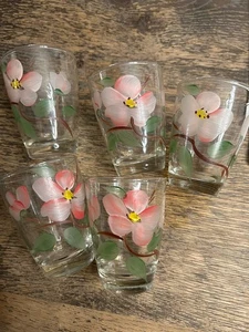 Franciscan Desert Rose 3 1/2” Juice Glass Tumbler Glassware Libbey Set Of 5 - Picture 1 of 6