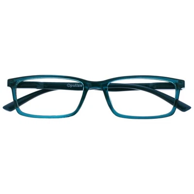 OPULIZE Blaulichtfilter Lesebrille Damen Herren UV400 Schutz Rechteck Türkis