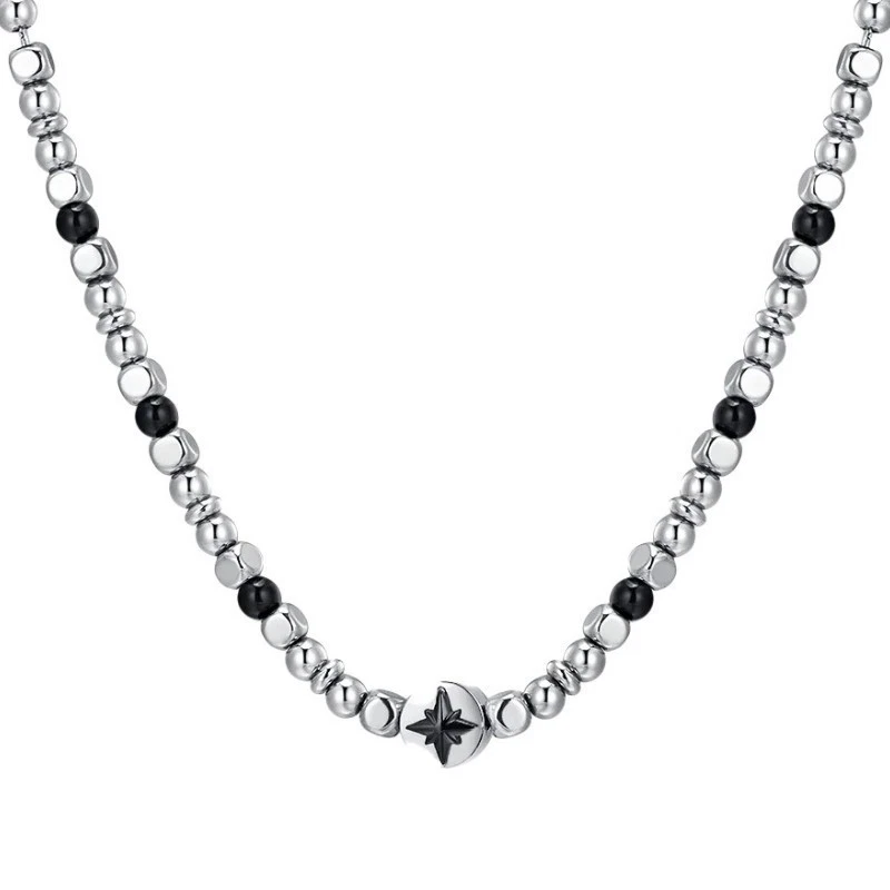 CL338 Collana da uomo in acciaio con rosa dei venti Luca Barra -10% Sconto - Immagine 1 di 1