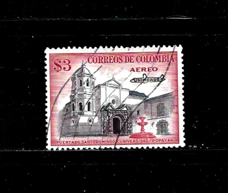 Columbia Stamp-Scott # C344-3p- Usado/VLH-NG-1959-60-Correio Aéreo - Imagem 1 de 1