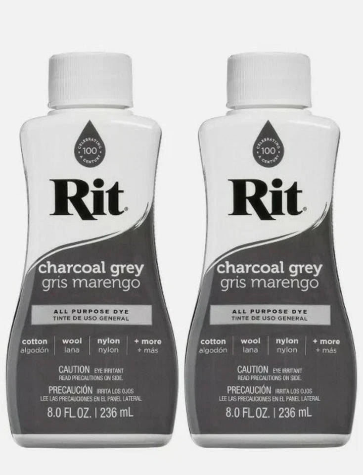 PACK de 2 tintes Rit para todo uso gris carbón 8 fl oz cada uno NUEVO Foto 1 de 1