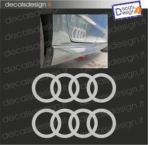 Adesivi logo portiera grigio metal 20x7 cm per Audi A1 A3 A4 A5 A6 A7 Q3 Q5 - Imagen 1 de 1