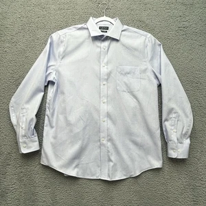 Polo Ralph Lauren Hemd 17 34/35 blau Pin Check Regular Fit bügelfrei Knopfleiste - Bild 1 von 12