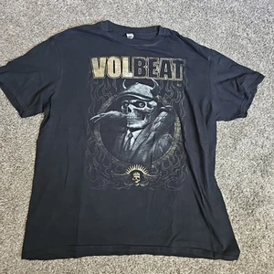 2021 Volbeat Music/Rock and Roll Size XL Black Short Sleeve Skull Band Shirt - Picture 1 of 8