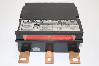 INTERRUPTOR MANDO A DISTANCIA ASCO 920320031 200A 3 POLOS 920 BOBINA 110-120V 50-60HZ Foto 1 de 4