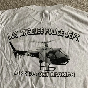 LAPD Los Angeles Police Department Air Support Division Unisex T-Shirt White M - Picture 1 of 8