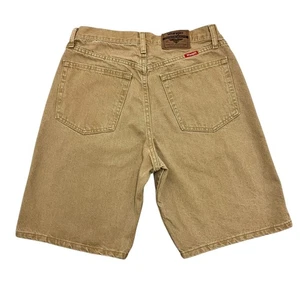 Wrangler Jean Shorts Relaxed Fit Beige Mens 31W 10L 100% Denim Jorts - Picture 1 of 13