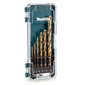 Makita HSS-TiN Drill Bit Set for Metal 6 Piece 2 - 8mm Straight Shank D-72833 - Picture 1 of 3