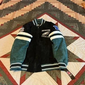 GIII Apparel, NFL Philadelphia Eagles Suede Leather Team Jacket,unused with tags - Bild 1 von 24