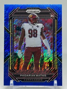 2022 Panini Prizm Phidarian Mathis Blue Shimmer Rookie SP /25 Washington - Picture 1 of 2