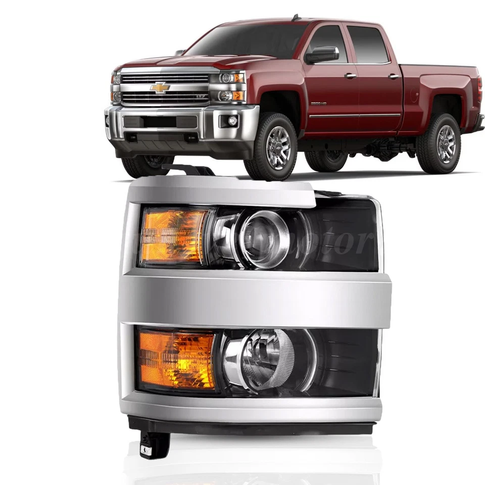 For 2015-2019 Chevy Silverado 2500 3500 HD Chrome Headlight Passenger Right Side Foto 1 de 4