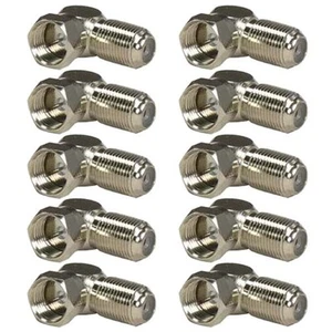 10x F-Type 90 Degree Right Angle Screw-on Male to Female Coax Coaxial Connector - Picture 1 of 2