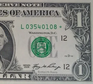2006 STAR NOTE $1 Dollar Crisp, UNC, GEM - Picture 1 of 3