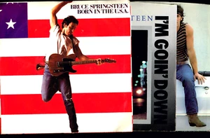 Bruce Springsteen 45 rpm Lot (3): Born in the U.S.A. , Cover Me & I'm Goin' Down - Picture 1 of 10