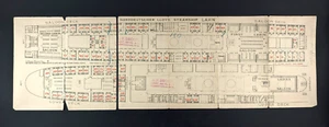 Plano de cubierta de barco de vapor North German Lloyd SS Lahn diseño de barco - Imagen 1 de 5
