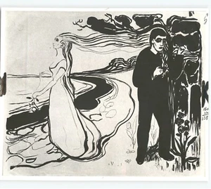 GEMÄLDE "Trennung" KÜNSTLER Edvard Munch SAN FRANCISCO Vintage 1970 Pressefoto - Bild 1 von 2