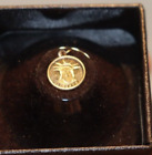 .999 Gold 1984 Mini Statue of Liberty Gold Coin in Bezel