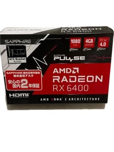 SAPPHIRE PULSE Radeon RX 6400 GAMING 4GB GDDR6 / PCI Express 4.0 New Japan - Picture 1 of 3