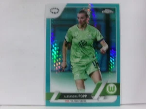 Alexandra Popp 2022-23 Topps Chrome UEFA Women's #65 Aqua Prism Refractor - Picture 1 of 2
