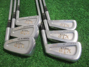 MACGREGOR VIP TOUR CB 92 FORGED IRON SET 3-9 IRONS STIFF STEEL NO 7 IRON - Picture 1 of 10