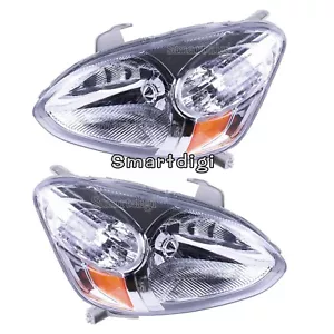 Pair Head Light Lamp For Toyota Echo BT 4 Door Sedan 2002 2003 2004 2005 - Picture 1 of 4