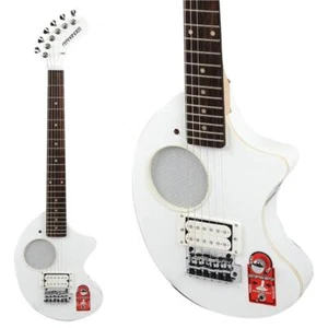 FERNANDES ZO-3 snow white Geitasha Mini Electric Guitar with Built-in Amplifier - Picture 1 of 4
