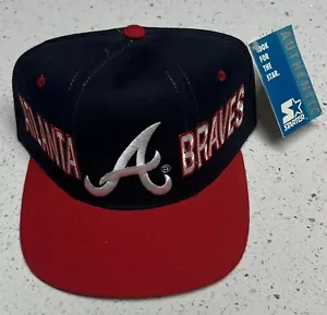Vtg 90's Atlanta Braves The Right Hat Starter Snapback Hat Cap. New/ Tags. Rare - Picture 1 of 14