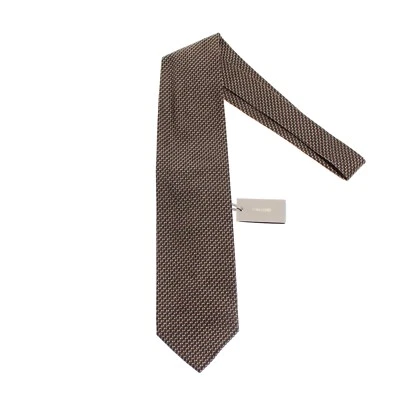 Tom Ford NWT Neck Tie in Grayish Brown/Black/Beige 100% Silk Made in Italy - Image 1 of 4