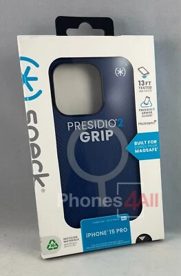 Empuñadura Speck Presidio2 Apple iPhone 15 Pro (SOLO)-Amigable con Magsafe Azul Costero Foto 1 de 4