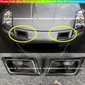 Bumper Carbon Fiber Air Vent Intake Duct Left Right For Nissan 350Z Z33 03-09 A - Imagen 1 de 11