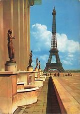 Vintage postcard COULEURS ET LUMIÈRE DE FRANCE PARIS Terrasse du Palais de Chail