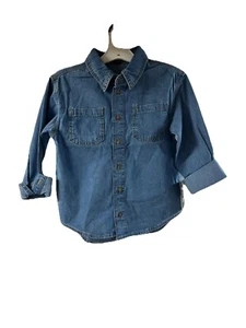 Art Class - Girls Blue Jean Long Sleeve Shirt Size M-8 New With Tags - Picture 1 of 2