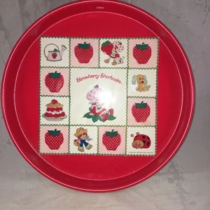 Strawberry Shortcake American Greetings 1980 Tin Metal Tray 14" - Picture 1 of 4