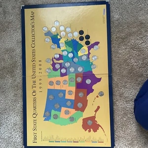 First State Quarters Of The United States Collector’s Map 1999-2008 (46/50) - Picture 1 of 11