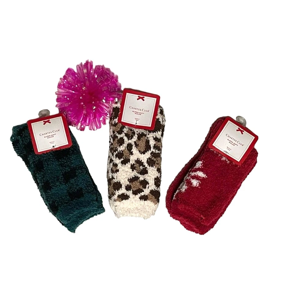 Charter Club Super Soft Cozy Socks One Size Candy Red