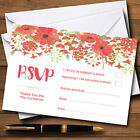 Cartes RSVP personnalisées aquarelle floral corail rose