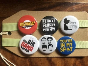 Big Bang Theory TV Show Geek Science Sheldon - Button Pin Anstecker Set - Bild 1 von 3
