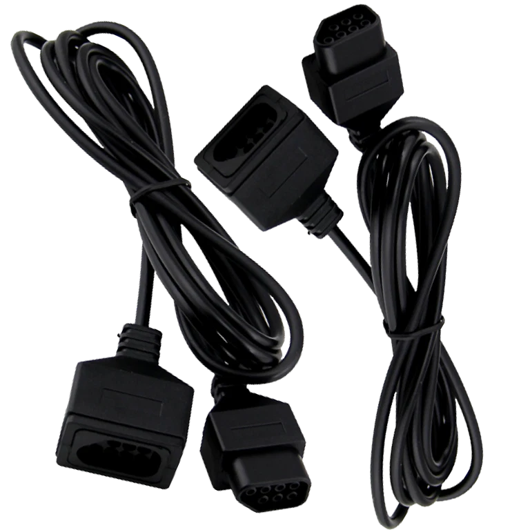 2 x 7 PIN NES Controller Extension Cable 1.8m New Aftermarket Nintendo - Image 1 of 1