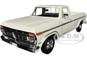 1977 FORD F-150 CUSTOM PICKUP WHITE 1/24 DIECAST MODEL CAR BY MOTORMAX 79386 - Picture 1 of 6
