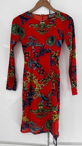 Versace Jeans Couture VJC Baroq abito medio aragosta 502 taglia 4 (36)