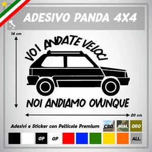 Aufkleber Sticker Fiat Panda 4x4 WIR GEHEN ÜBERALL Offroad 4wd Tuning vorgespannt - Bild 1 von 1