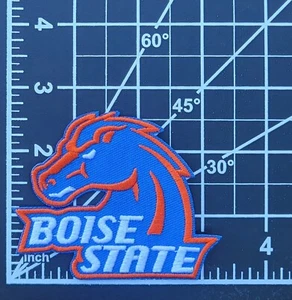 Boise State Broncos 3" Orange/Blue Iron On Embroidered Patch ~FREE Tracking!! - Picture 1 of 1