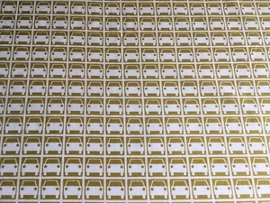 42cm x 108cm Long Orla Kiely Small Car Park Moss Lightweight Cotton Fabric New - Picture 1 of 3