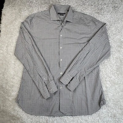 John Varvatos Shirt Mens 16 -34/35 Gray Slim Fit Long Sleeve Button Down - Image 1 of 4