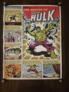 Poster Coca-Cola Marvel Origin of HULK 1980 Sal Buscema & Joe Sinnott Vintage - Foto 1 di 6