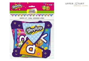 Shopkins Happy Birthday Jointed Banner 6 Foot Party Supplies FAST SHIPPING - Picture 1 of 2