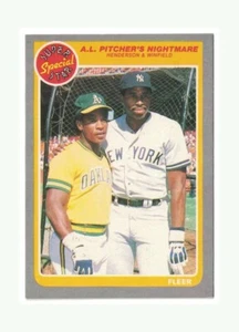 1985 Fleer #629 Rickey Henderson, Dave Winfield - Pitcher's Nightmare - Picture 1 of 3